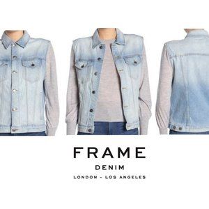 Frame Denim Oversized Trucker Vest, size XL light blue